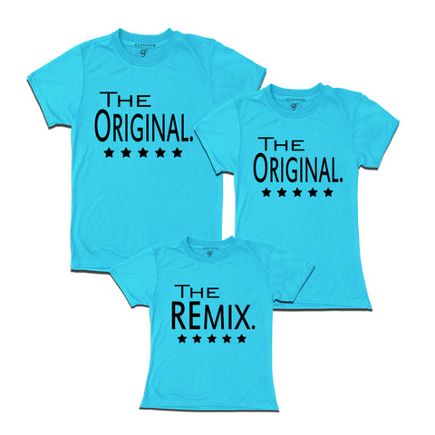the original the remix dad mom daughter t shirts