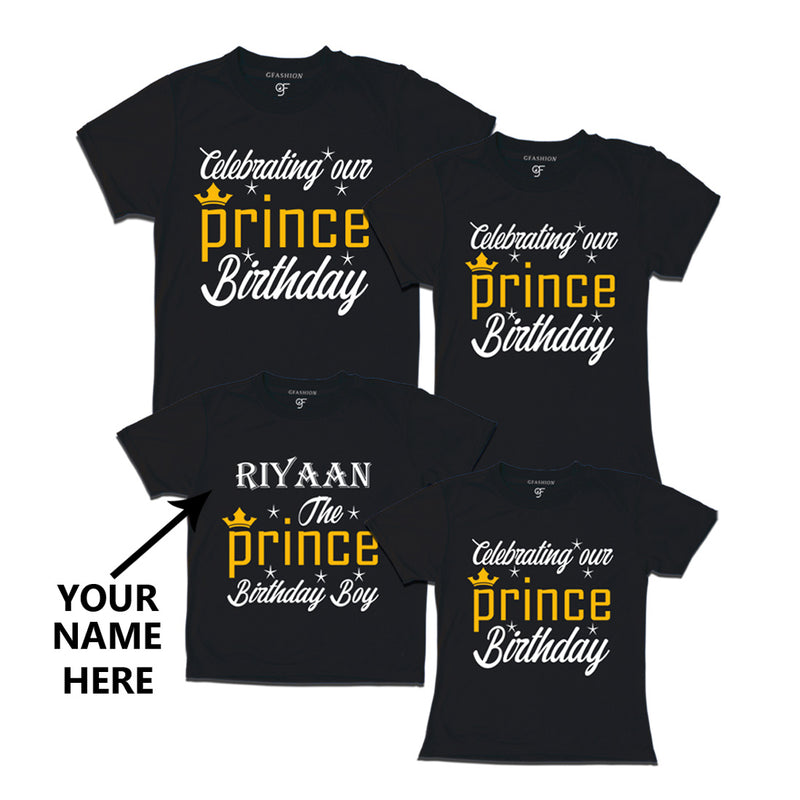 Celebrating Birthday T-shirts with Prince Name-Family in Black Color available @ gfashion.jpg