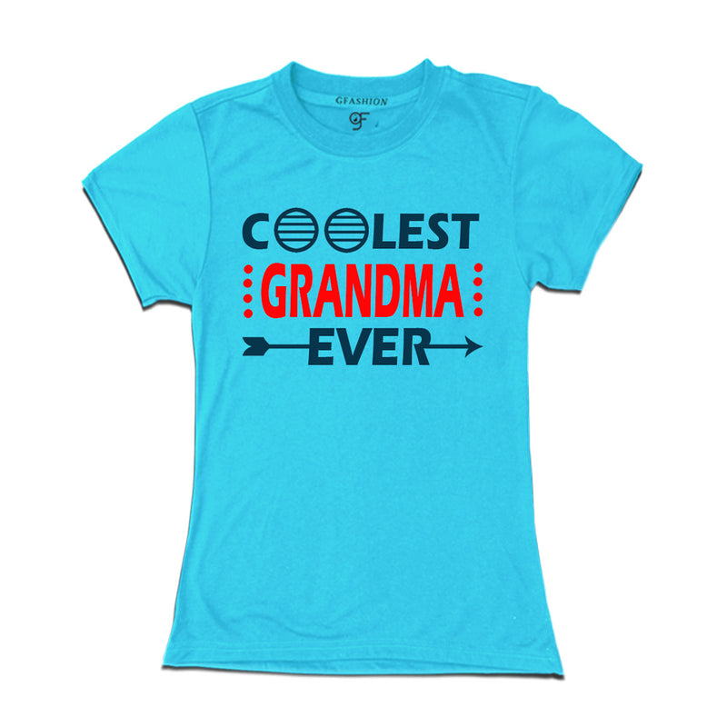 coolest grandma ever t shirts-sky blue-gfashion