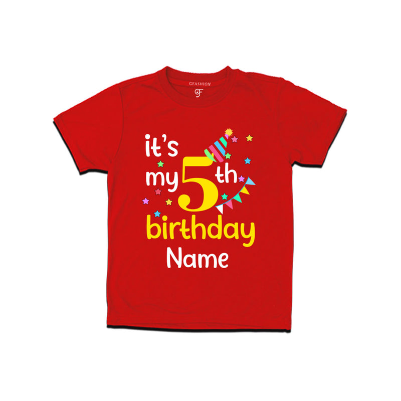 It's my 5th birthday t shirts for boys-girls