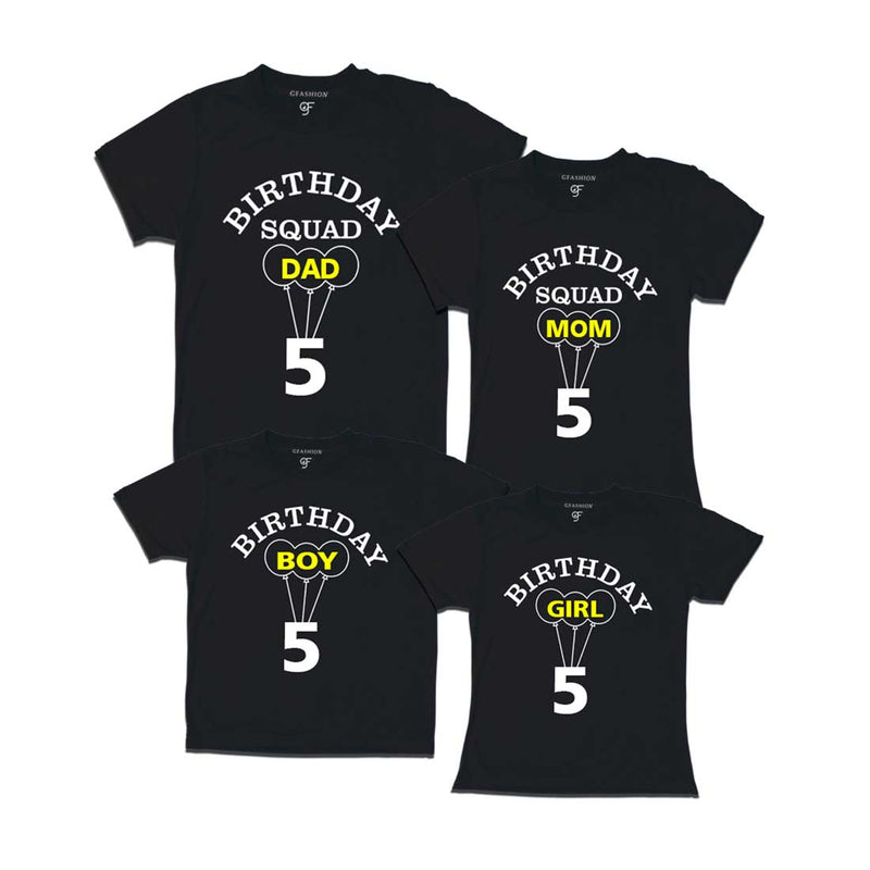 5th Birthday Family T-shirts in Black Color available @ gfashion.jpg