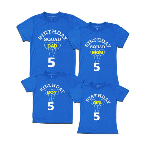 5th Birthday Family T-shirts in Blue Color available @ gfashion.jpg