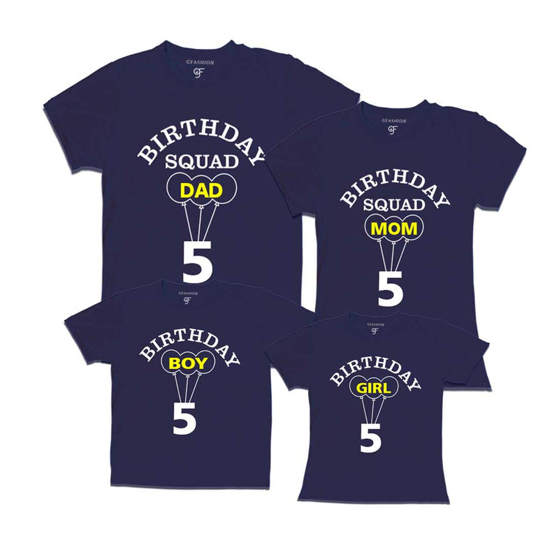 5th Birthday Family T-shirts in Navy Color available @ gfashion.jpg