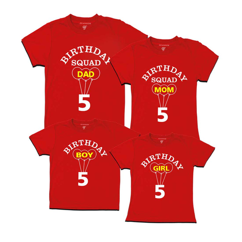 5th Birthday Family T-shirts in Red Color available @ gfashion.jpg