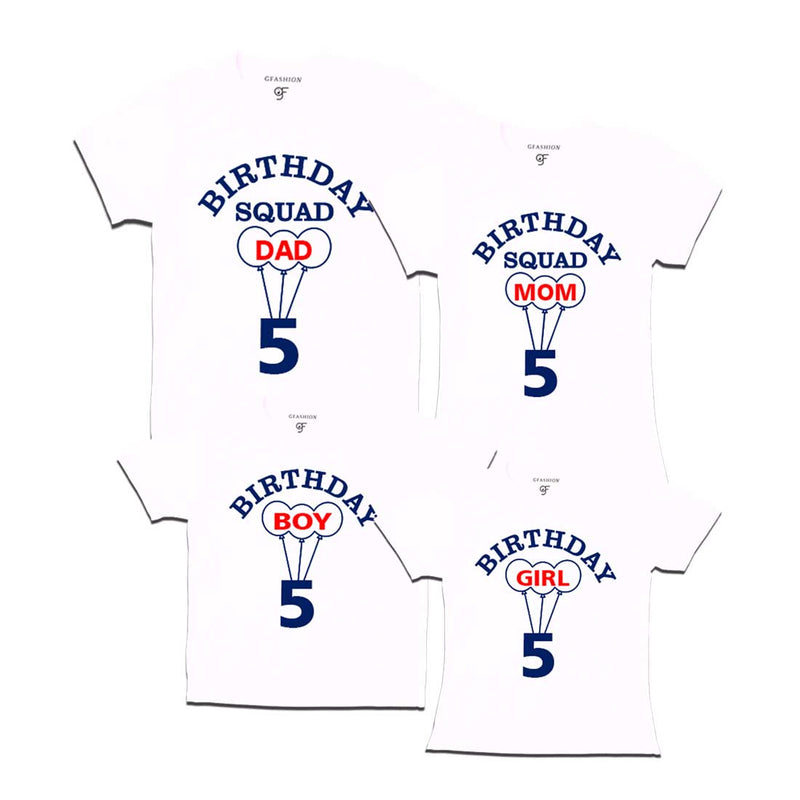 5th Birthday Family T-shirts in White Color available @ gfashion.jpg