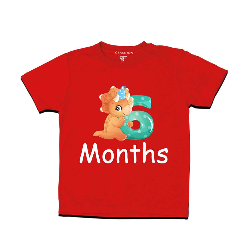 Six Month Baby T-shirt in Red Color avilable @ gfashion.jpg