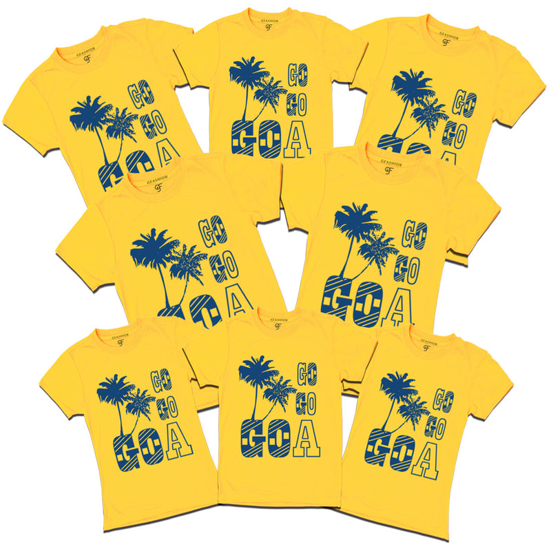 Go Go Goa T-shirts for Group in Yellow Color available @ gfashion.jpg