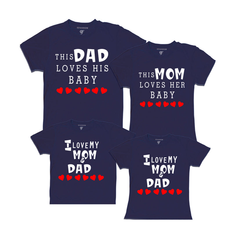 I love Dad-Mom-Baby T-shirts