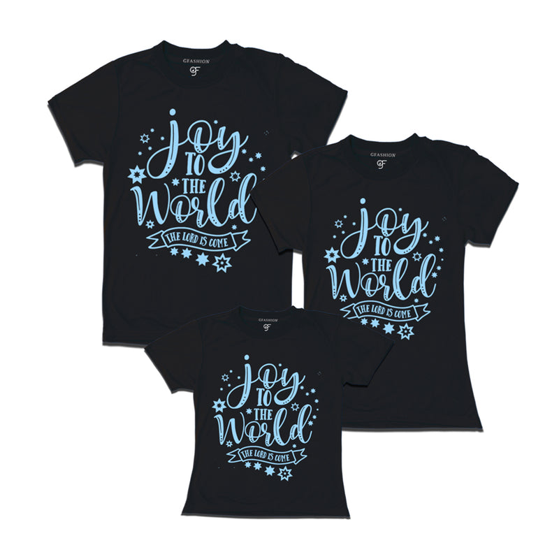 matching t-shirt for joy to the world with dad mom and girl