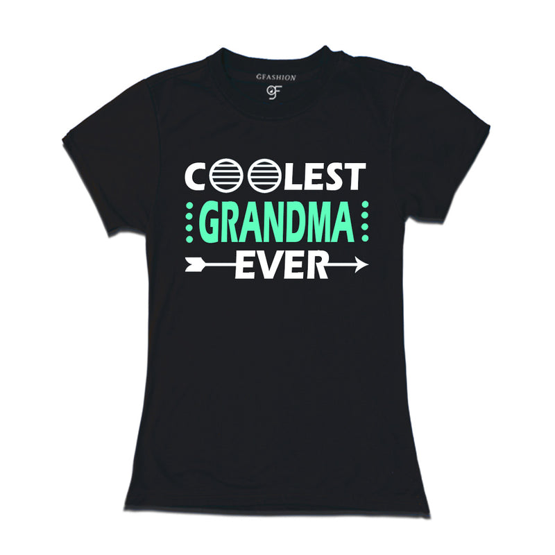 coolest grandma ever t shirts-black-gfashion