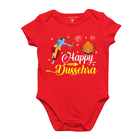 Happy Dussehra Body suit-Rompers in Red Color available @ gfashion.jpg