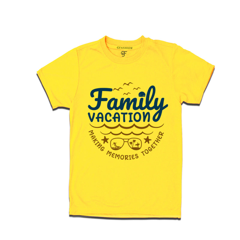 Family Vacation Makes Memories Together T-shirts in Yellow Color available @ gfashion.jpg