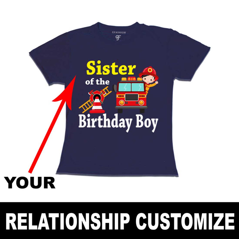 Firefighter theme Birthday Boy's Relation Customize T-shirt