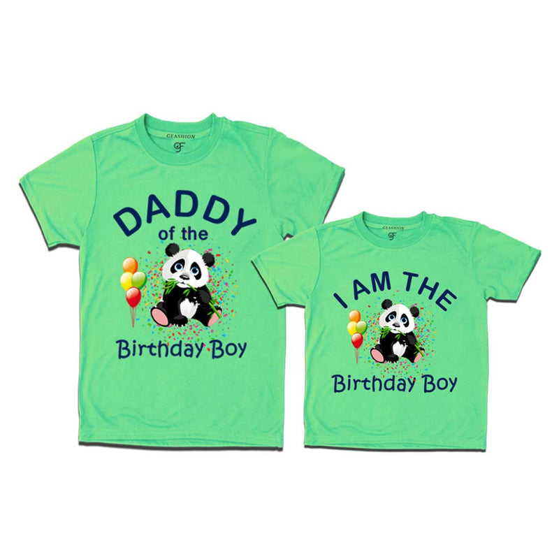 Panda Theme Birthday T-shirts for Dad and Son