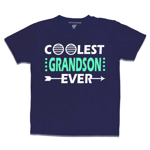 coolest grandson ever t shirts-navy-gfashion