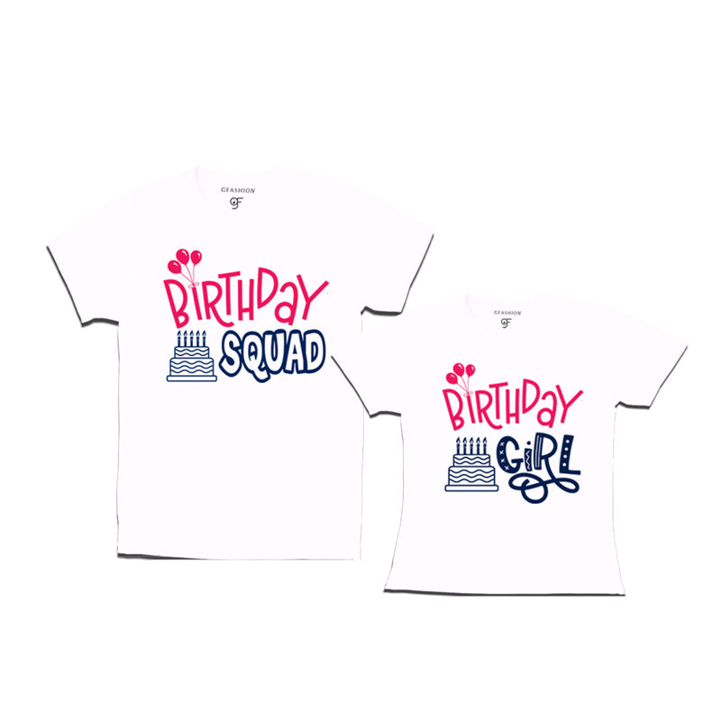 Birthday Squad Dad & Birthday Girl T-shirts