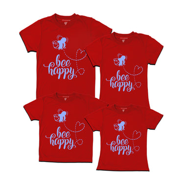 bee happy group t shirts set of 4