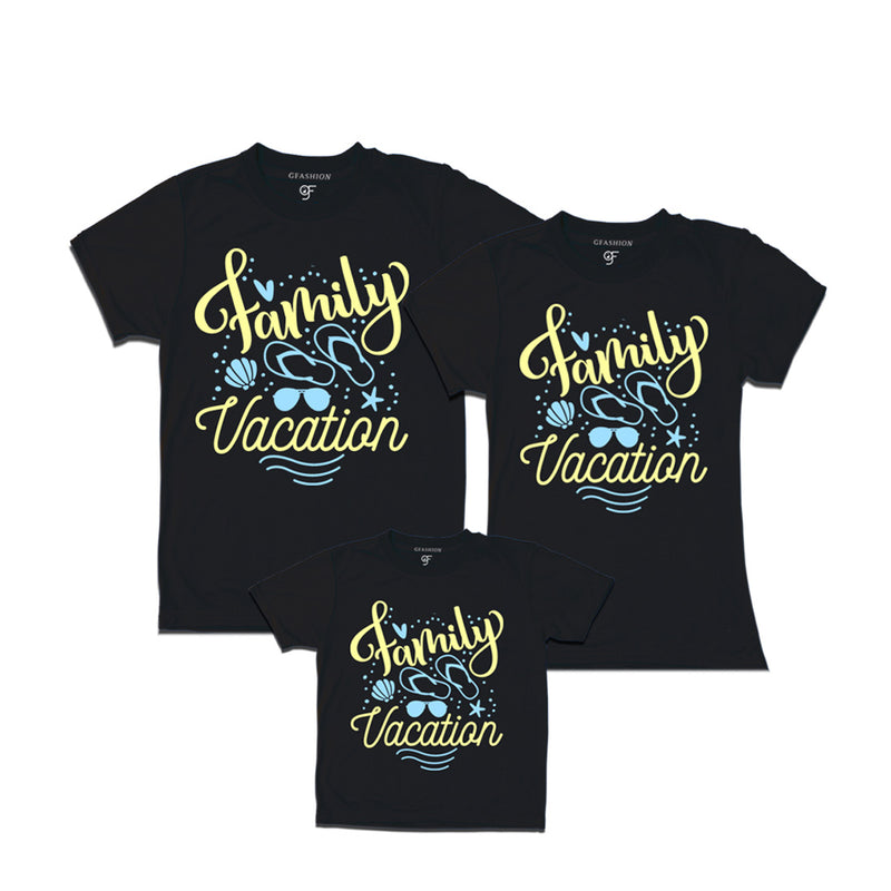 Family Vacation  T-shirts for Dad, Mom and Son in Black Color available @ gfashion.jpg