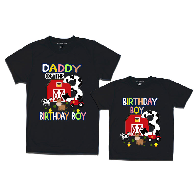 Farm House Theme Birthday T-shirts for Dad  and Son in Black Color available @ gfashion.jpg (2)