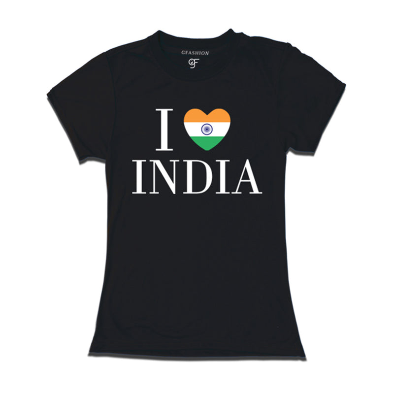 I love India Women T-shirt in Black Color available @ gfashion.jpg