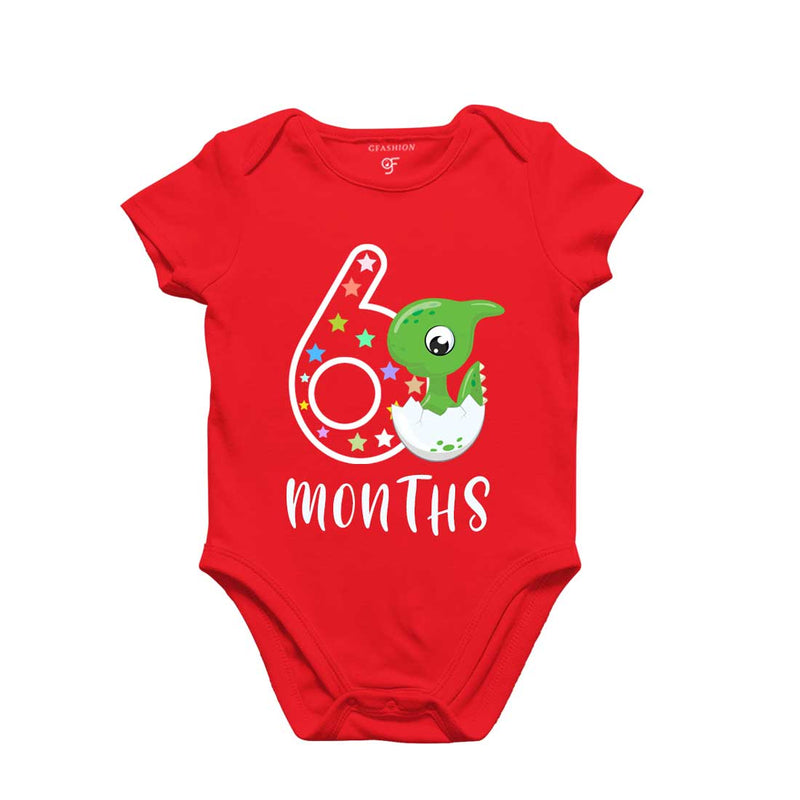 Six Month Baby Bodysuit-Rompers in Red Color avilable @ gfashion.jpg