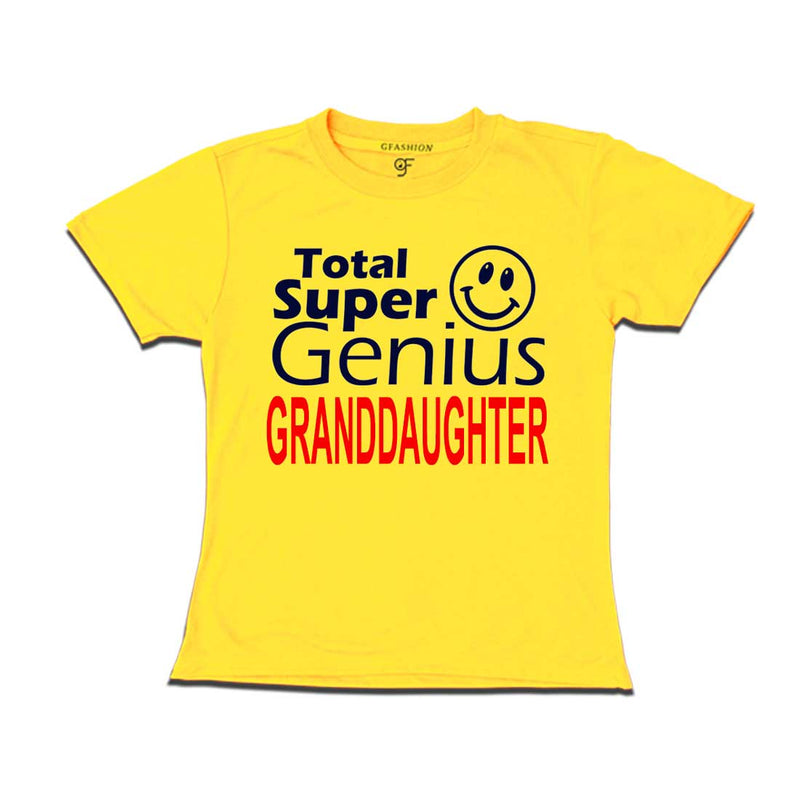 Super Genius granddaughter T-shirts-yellow-gfashion