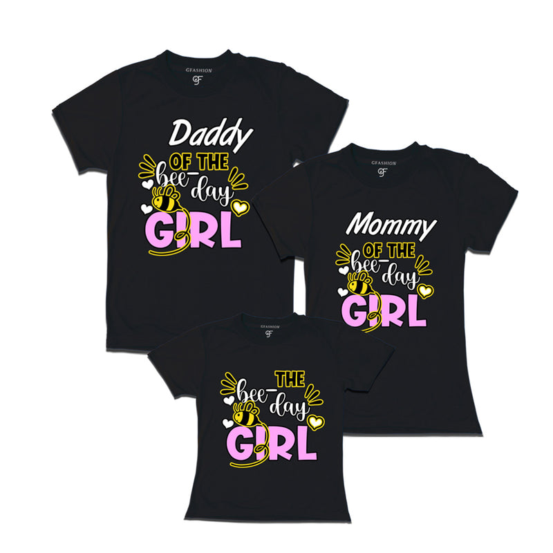 Bee theme Birthday Girl T-shrits for family