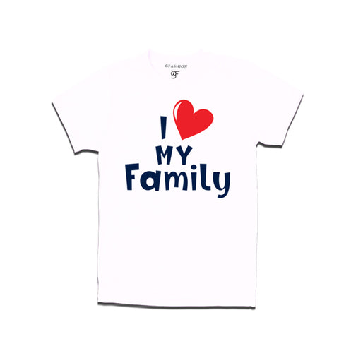 i love family t shirt for men