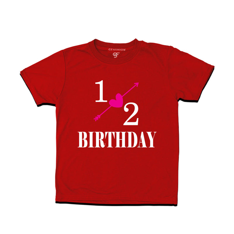 1/2 birthday t-shirts-red