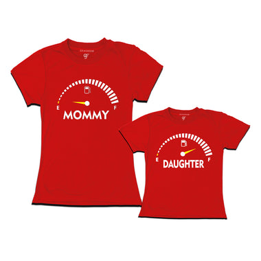 SpeedoMeter Matching T-shirts for Mom and Daughter in Red Color available @ gfashion.jpg