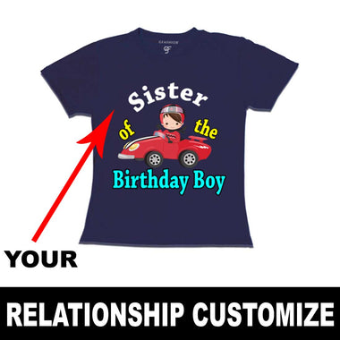 Car Racer Birthday Boy's Relation customize T-shirt