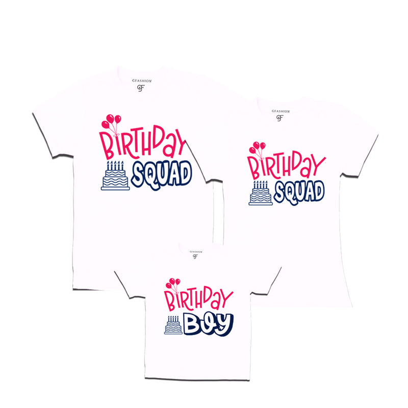 Birthday Squad Dad ,Mom & Birthday Boy T-shirts