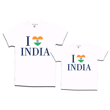I love India Dad and son T-shirts in White Color available @ gfashion.jpg