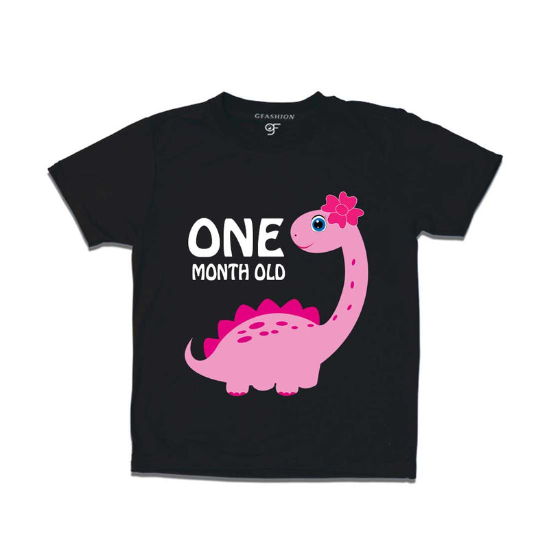 One Month Old Baby T-shirt in Black Color avilable @ gfashion.jpg