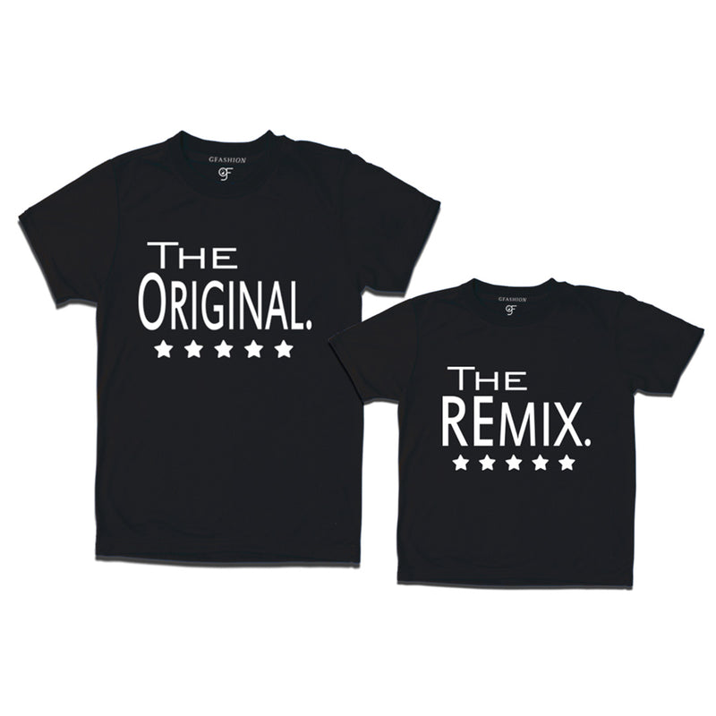 the original the remix dad & son tees