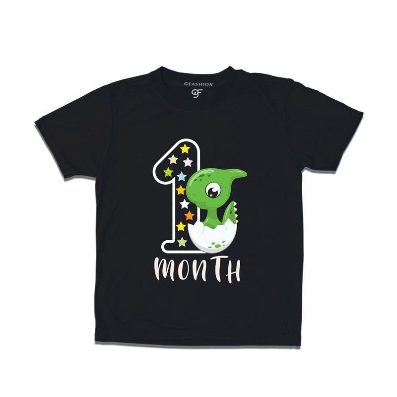 One Month Baby T-shirt in Black Color avilable @ gfashion.jpg