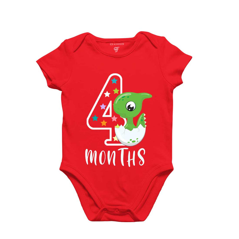 Four Month Baby Bodysuit-Rompers in Red Color avilable @ gfashion.jpg