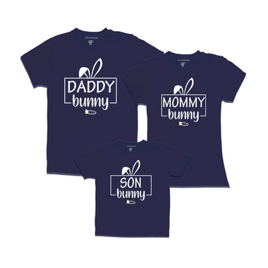 Daddy bunny Mommy bunny  son bunny matching family Easter T-shirt