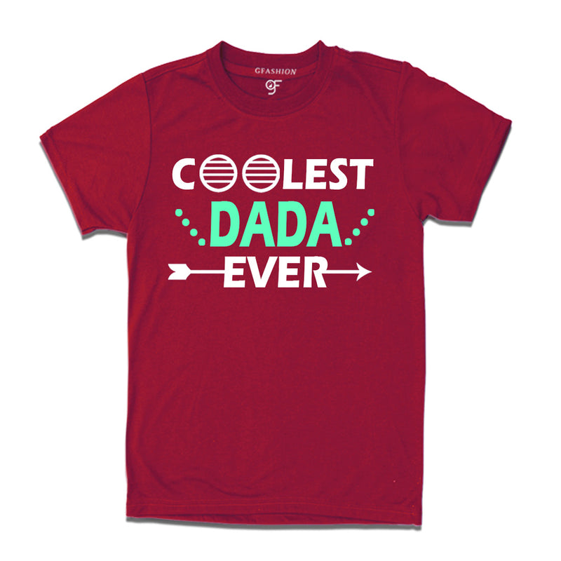 coolest dada ever t shirts-maroon-gfashion