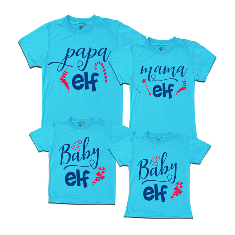 Elf-papa mama baby t shirts