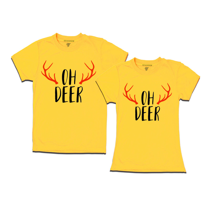 Oh deer matching couples t-shirt