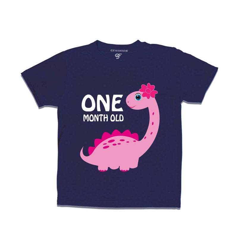 One Month Old Baby T-shirt in Navy Color avilable @ gfashion.jpg