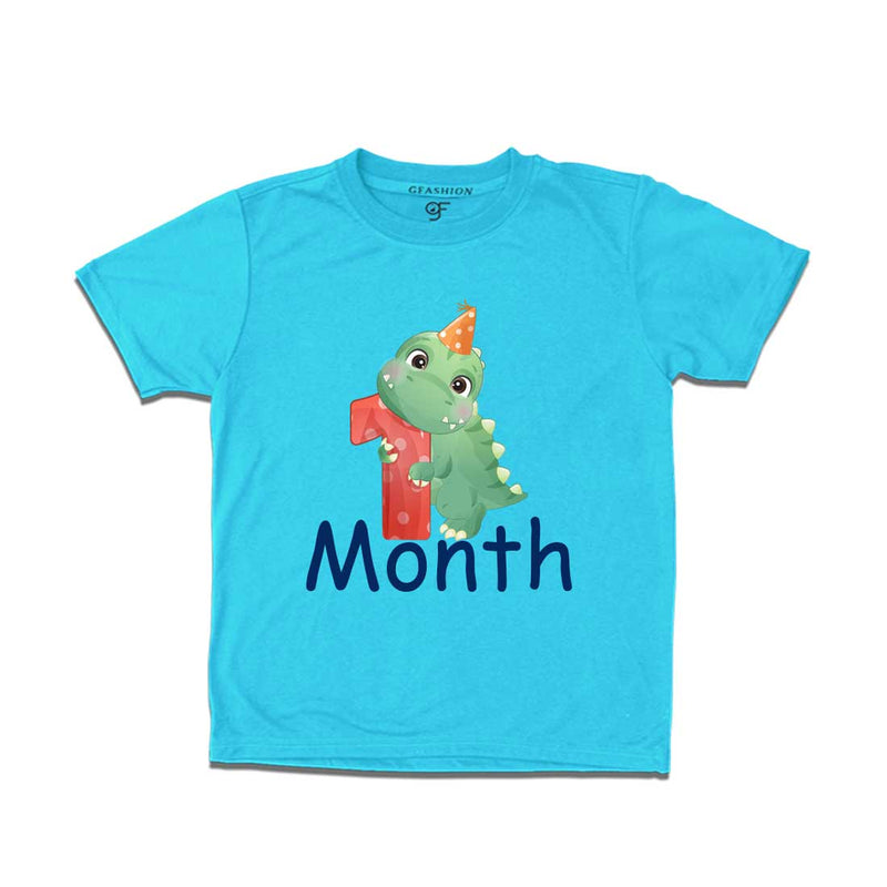 One Month Baby T-shirt in Sky Blue Color avilable @ gfashion.jpg