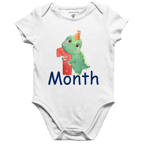 One Month Baby BodySuit in White Color avilable @ gfashion.jpg