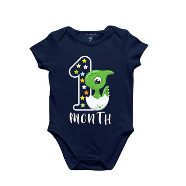 One Month Baby Bodysuit-Rompers in Navy Color avilable @ gfashion.jpg