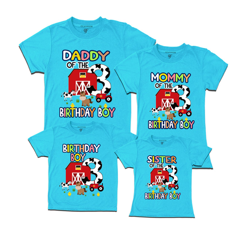Farm House Theme Birthday T-shirts for Family in Sky Blue Color available @ gfashion.jpg (2)