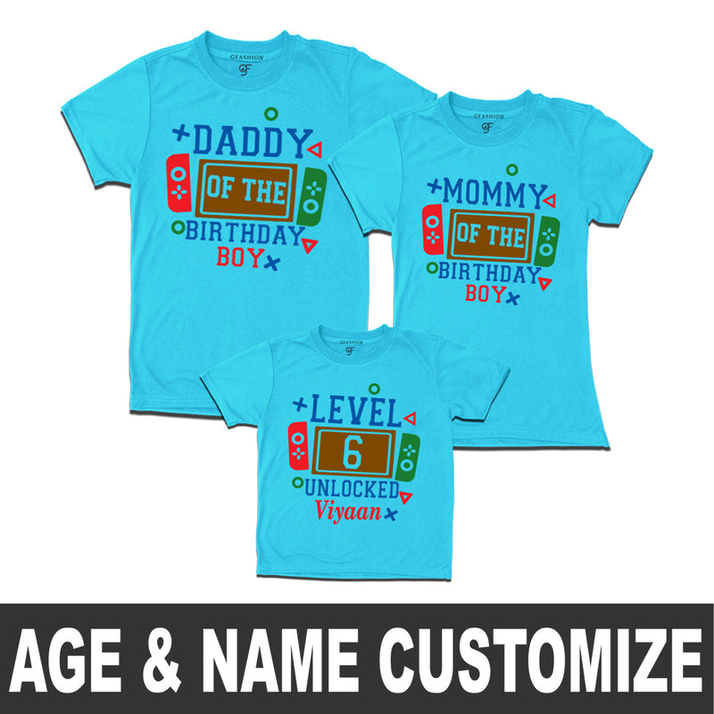 Level unlocked Birthday Boy T-shirts for family