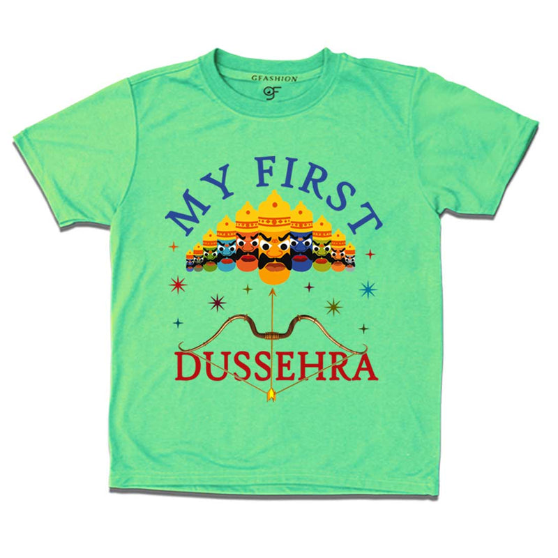 My First Dussehra Boy T-shirt in Pista Green Color available @ gfashion.jpg