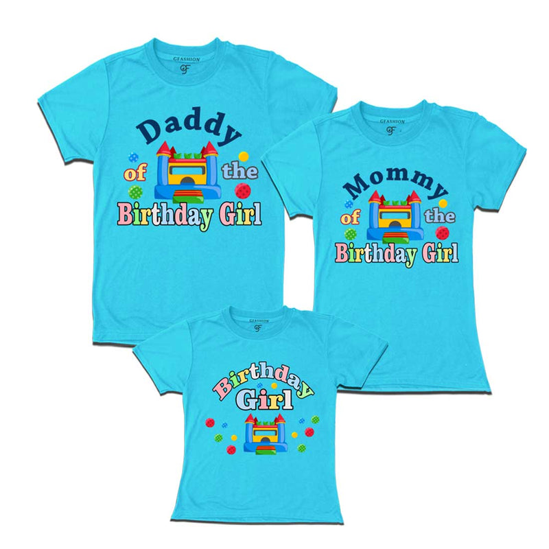 Bounce House Theme Birthday Girl T-shirts For Family