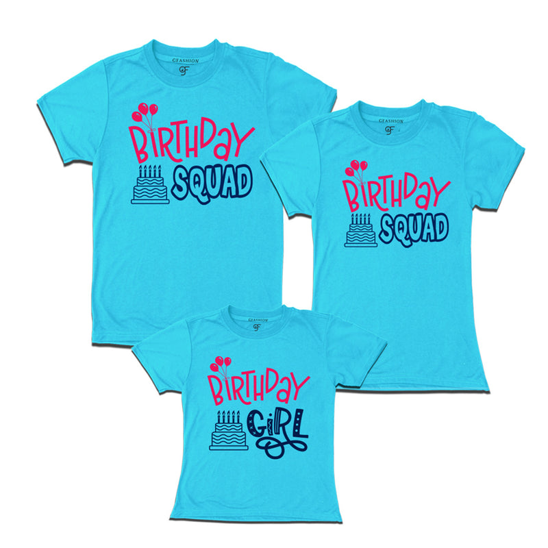 Birthday Squad Dad ,Mom & Birthday Girl T-shirts